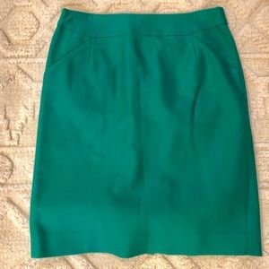 J. Crew Kelly Green Pencil Skirt